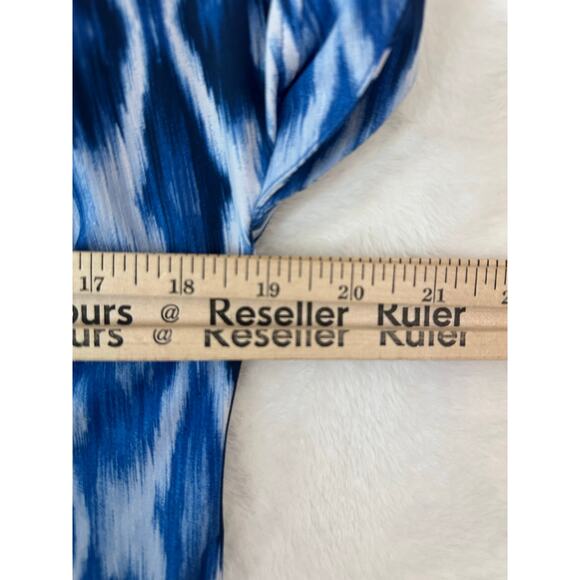 Zenergy Chico's UPF Neem Zip Bungee Dress 1 M Blue Ikat - Picture 8 of 10